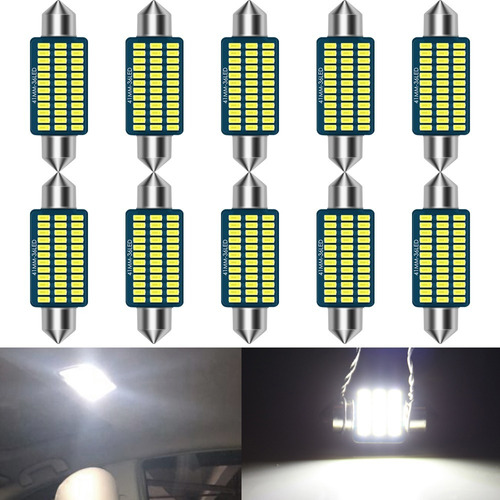 10pzs Foco C5w Led 31/36/39/42mm Festoon Luz Interior Canbus