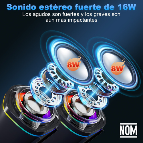 Bocinas Portable Multimedia Rgb Speaker Altavoz De Led