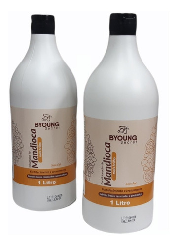 Kit Shampoo+cond.+mascara Profissional De Mandioca 1 Litro
