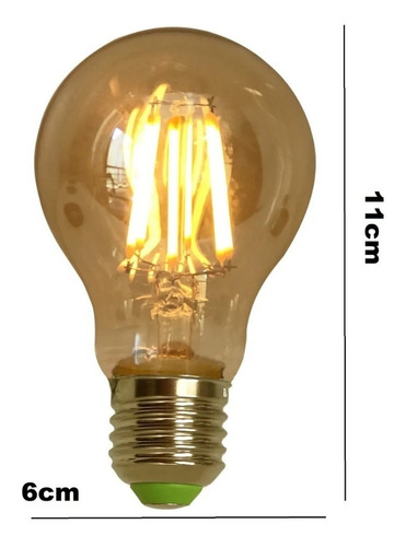 Imagem 2 de 4 de Lâmpada De Filamento Led Retro Vintage A19 - 4w - Bivolt