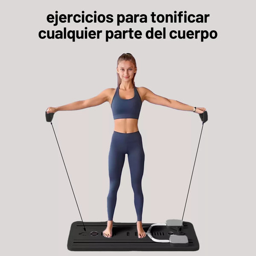 Tabla Abdominal Multifuncional Plank Trainer Rodillo Negro