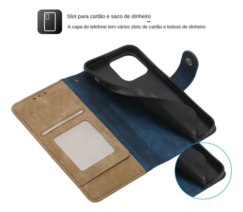 Funda De Piel Tipo Cartera Para Moto G 8, 7, 6, 5, 4, 3, 2, 1 0, Funda Magnética, Bolsillo Con Cremallera, Soporte Para Múltiples Tarjetas, Cordón De