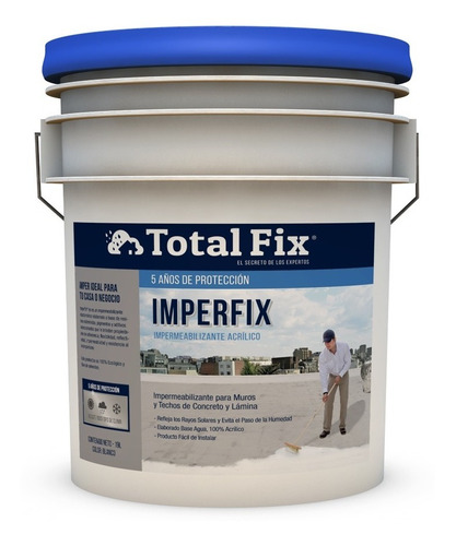 Impermeabilizante Imperfix 5 Años Blanco 100% Acrilico 19 Lt