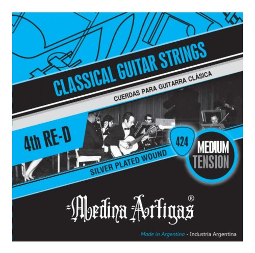 Cuerda Guitarra Clasica Medina Artigas 4° Re/d. Pack X12 