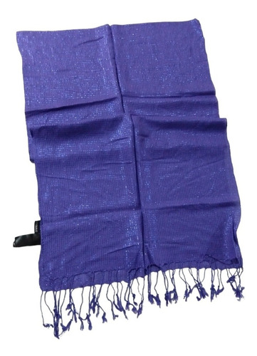 Pashmina Morada Ligero Brillo Divide H&m Ligera 