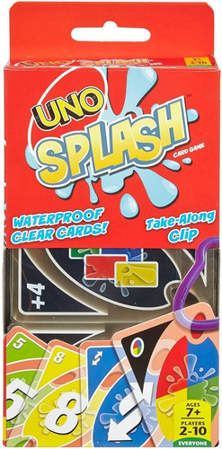 Uno Splash!! Juego De Cartas Resistente Al Agua Original