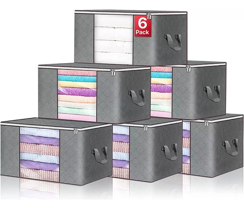 Bolsa Almacenaje Multiusos 6-pack Plegable Cobijas Edredón  Color Grs