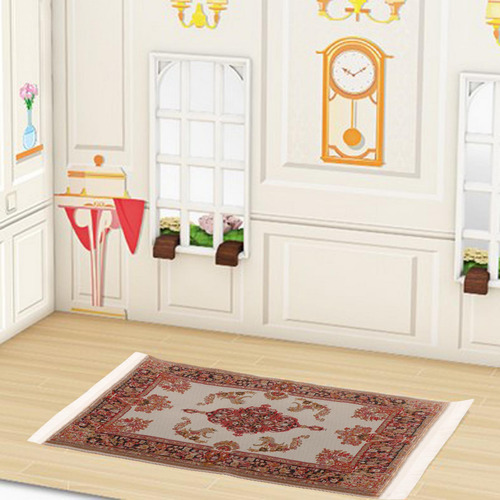 4 Alfombra En Miniatura Para Casa De Muñecas, Accesorios