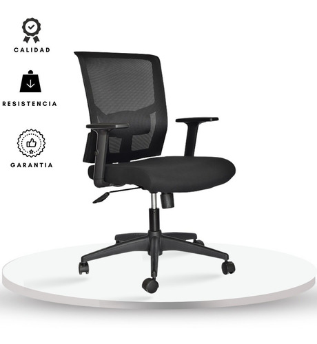 Silla Para Oficina Giratoria Elegance Cuba Negro