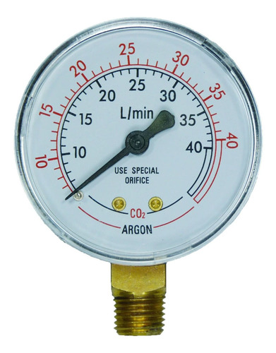 Manômetro Dn62mm Argônio & Co2 40 L/min 1/4 Npt