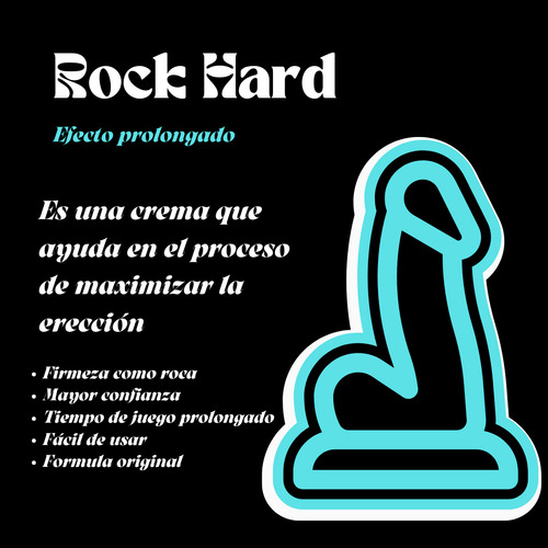 5 Piezas Lubricante Rock Hard Erection 10ml Crema Masculina Sin Sabor