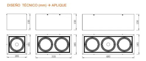 Aplique Doble Osram Ledvance 2 Luces + 2 Dicroled 10w 220v