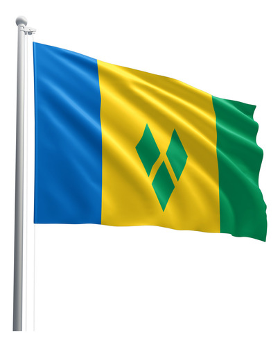 Bandeira De São Vicente Em Tecido Oxford 100% Poliéster