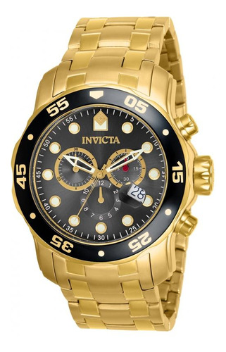 Invicta 80064 Pro Diver Para Hombre, Esfera De Carbón, Acero