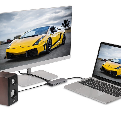 Hub Usb C Multiplicador 9 En 1 Compatible Con Macbook 3.0 4k