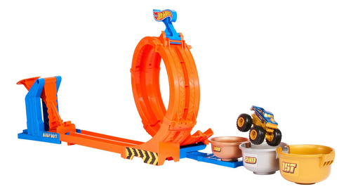 Hot Wheels Monster Trucks Competencia De Big Foot Giros Multicolor