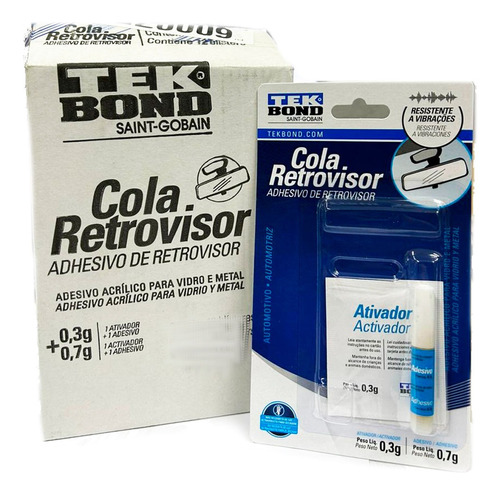  Cola Para Vidros E Metais Tekbond - Espelho Retrovisor