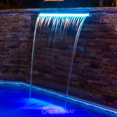 Cascata Embutir Piscina Com Iluminação De Led 40cm