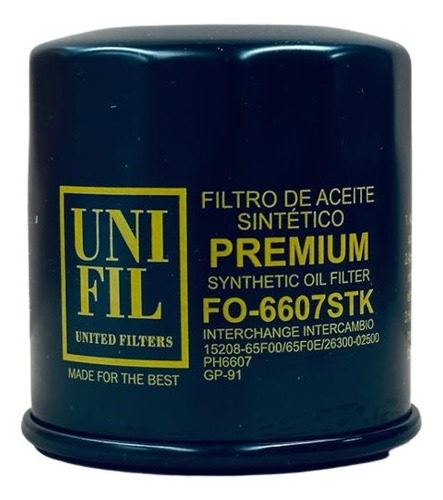 Filtro Aceite Sintetico Fo-6607stk Of-6607stx Ml1014