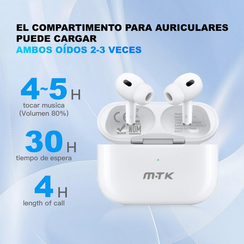 Audifonos Inalámbricos Mtk Con Microfono Cordón Bt 5.3