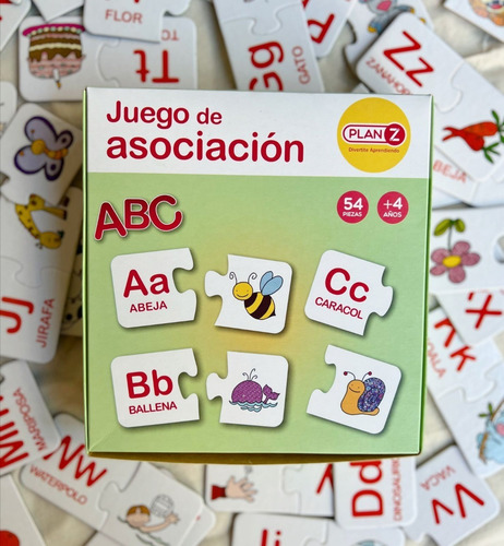 Imagen 3 de 9 de Juego Mesa Asociación Letras Didacticos Infantil Niños