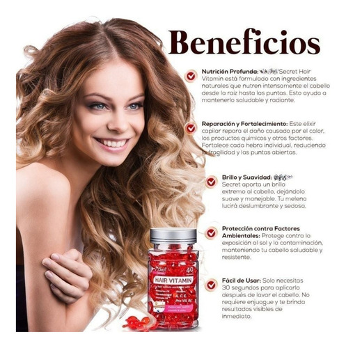 Secret Vitamina Para Cabello Suero Nutricion 40 Capsulas