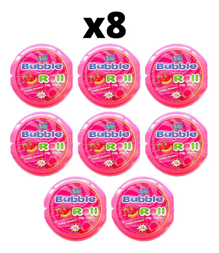 Bubble Roll Tutti Frutti Chicle X 8 Unidades