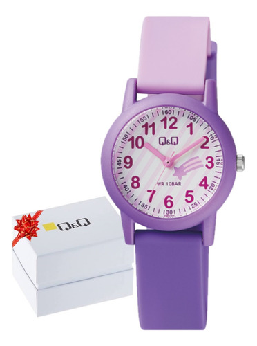 Reloj Infantil Q&q Niña Números Manecillas Resistente Agua