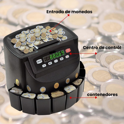 Contador De Monedas Con Pantalla Led 7 Dígitos