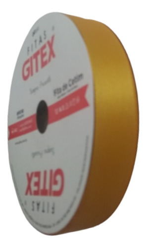 Fita De Cetim Nº5 Larg 22mm Rolo C/ 50m - Várias Cores Cor Amarelo Ouro Cor 115