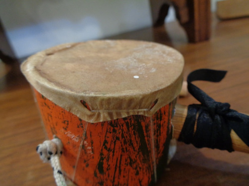 Imagen 3 de 5 de Tambor De Mano Madera Y Tiento