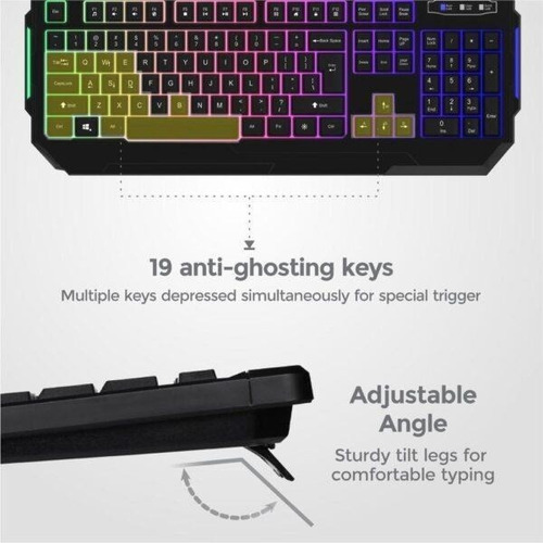 Imagen 4 de 7 de Teclado Gaming Astrum Con Cable Retroiluminado Delgado Kg200