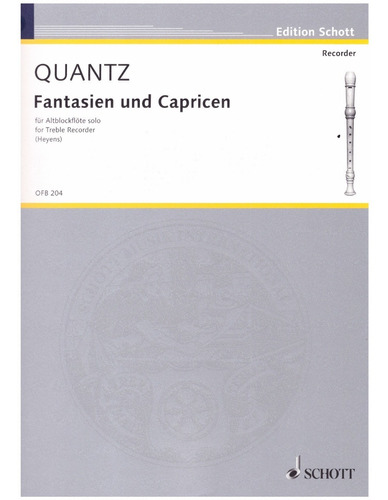 J.j. Quantz: Fantasias & Caprices, 6 Sonatas For Treble Reco