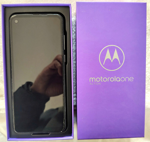 Motorola One Action, Impecable, 128 Gb, 4 Gb Ram, Blanco + Protector