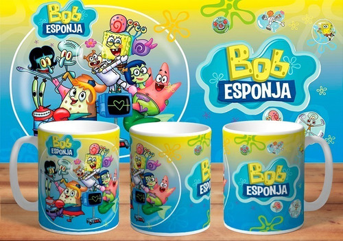 Taza - Tazón  Bob Esponja: Bob Y Sus Amigos