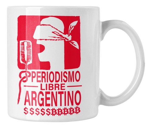 Taza Ceramica Periodistas Argentino Diseño Unico Periodismo