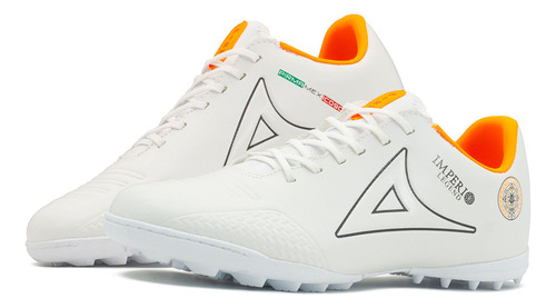 Tenis Pirma Turf Para Hombre Fútbol Rápido Blanco/naranja