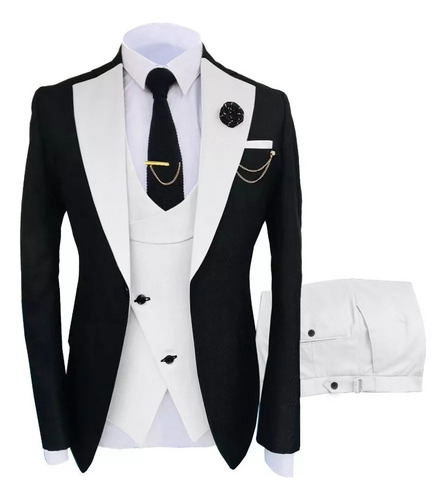 Conjunto De 3 Piezas Para Hombre, Corte Regular, Esmoquin.