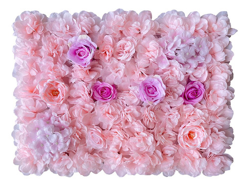 Panel De Pared Romántico Con Flores Artificiales, 40 Cm X 60