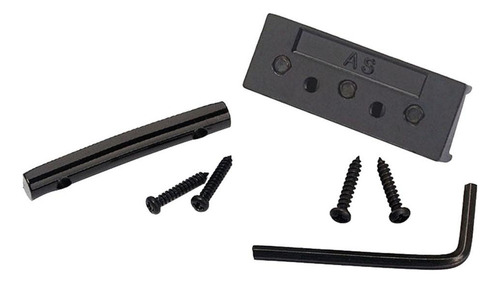 A Electric Guitar String Retainer Bar + Locking Nut Negro