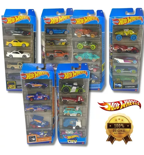 Hot Wheels Premium Cartela C/ 5 Carrinhos Mattel - Original