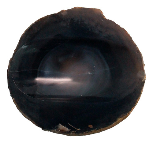 Saboneteira Em Chapa De Pedra Ágata Azul Natural 10cm 318g