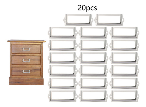 5 X 20x Retro Etiqueta Portaetiquetas Marco De Metal Cajón