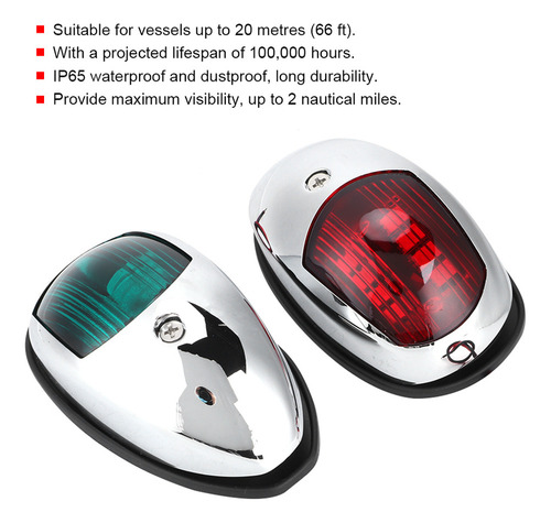 Luz Led De Navegación Marina De 12 V, Impermeable, Verde, Es