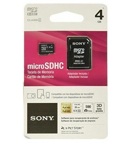 Cartão Micro Sdhc C/adptador Sony Original