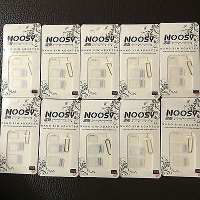 10pcs Nano Sim Tarjeta Al Convertidor Del Adaptador Estándar