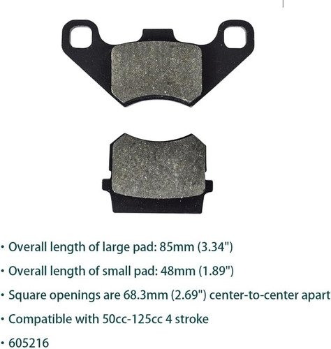 Botas De Freno Kt196 Go Kart Para Colerman 98 Cc 100 Cc 200