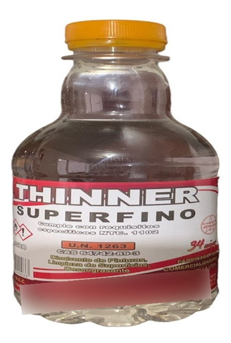 Thinner Botella Pet 375 Cc Empaque Caja 20 Unidades