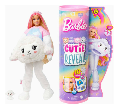 Barbie Muñeca Cutie Reveal Cordero Oveja Con 10 Sorpresas 