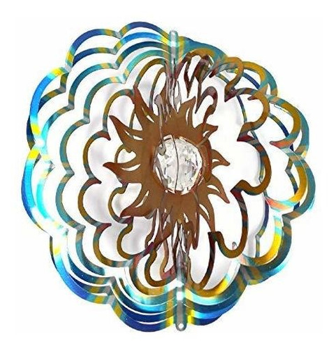 Worldawhirl Perinola 3d Viento Spinner Pintado A Mano Inoxid